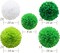 Green Hanging Paper Party Decorations, Round Paper Fans Set Paper Pom Poms Flowers for Birthday Wedding Graduation Baby Shower Events Accessories